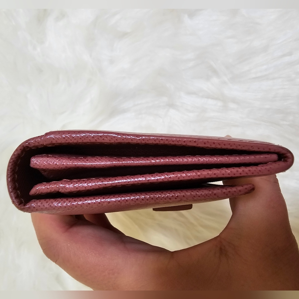Salvatore Ferragamo Vara Ribbon Long Wallet Leather Blush Pink - Picture 5 of 13